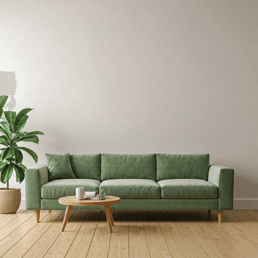 Clean modern room after AI renovation